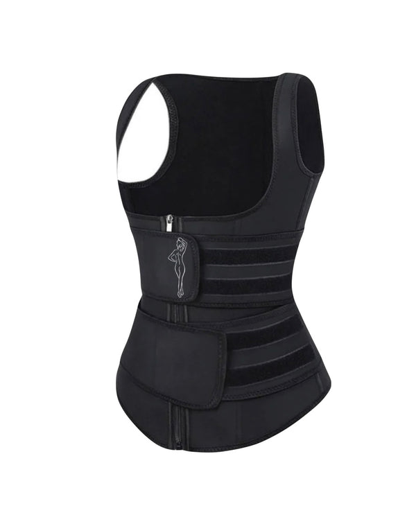 WAIST SNATCHED WAIST TRAINER VEST (BLACK)