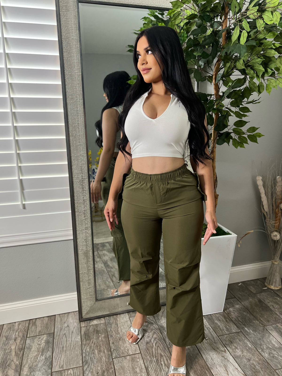 KRISSY CARGO PANTS (OLIVE)