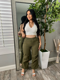 KRISSY CARGO PANTS (OLIVE)