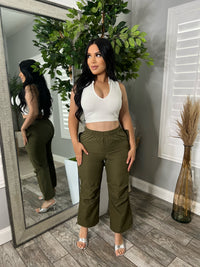 KRISSY CARGO PANTS (OLIVE)