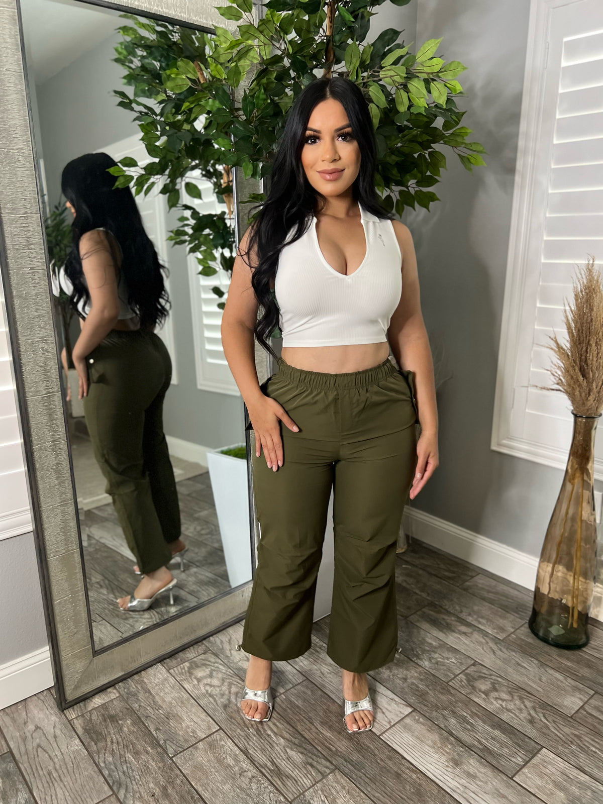 KRISSY CARGO PANTS (OLIVE)