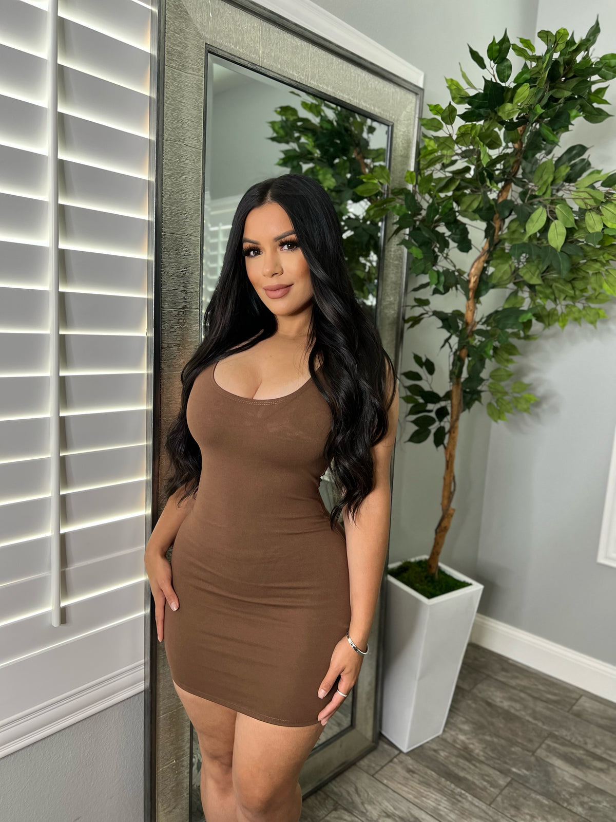 KIMMY BODYCON DRESS (CHOCOLATE)