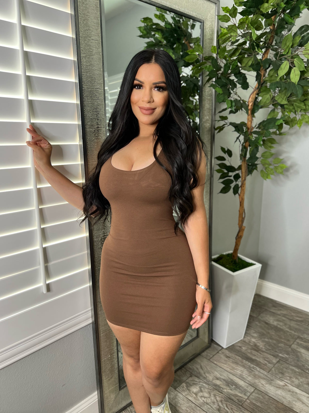 KIMMY BODYCON DRESS (CHOCOLATE)