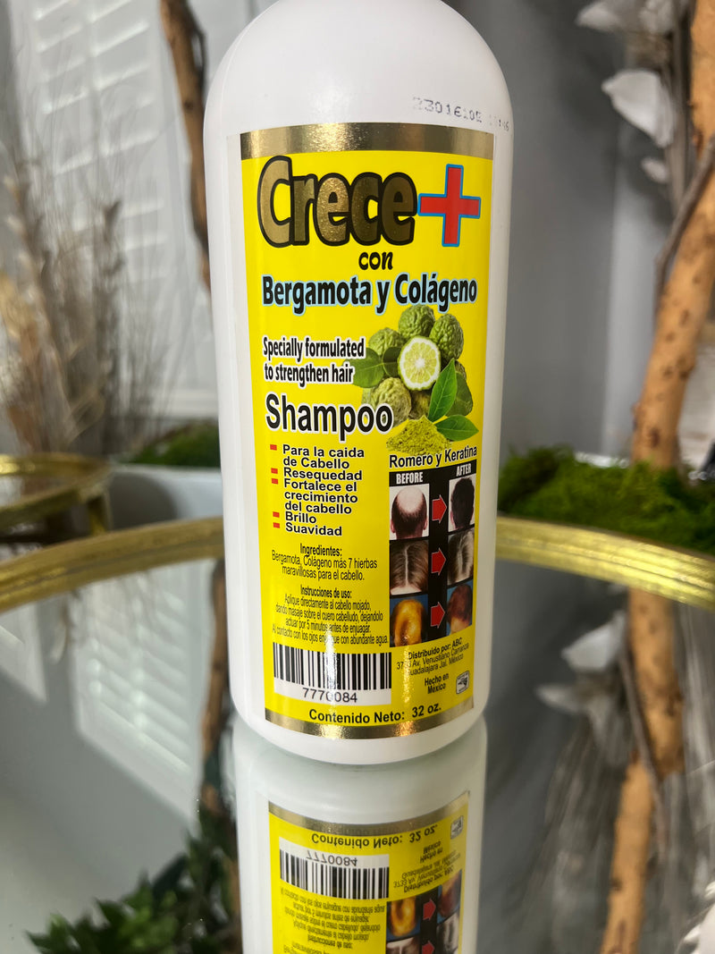 CRECE + SHAMPOO CON BERGAMOTA Y COLLAGENO