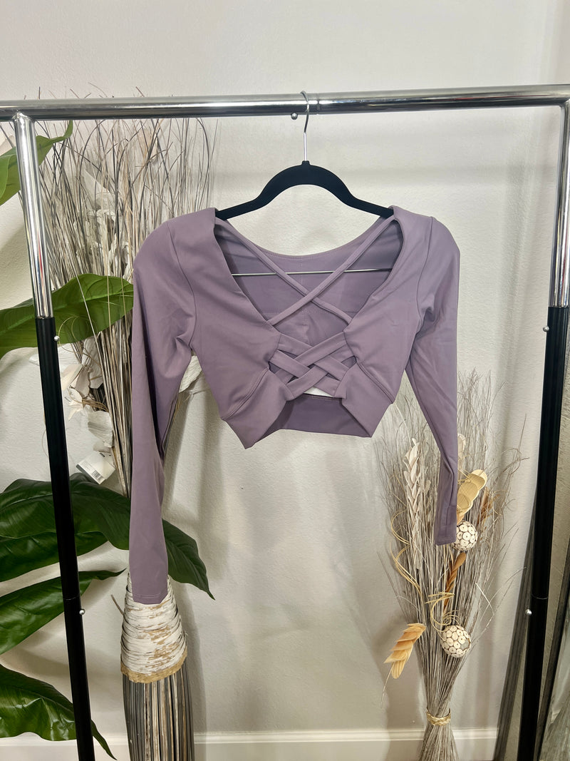 MELANIE CRISS CROSS TOP (PURPLE)