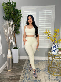 KATE RIBBED LEGGINGS (CREAM)